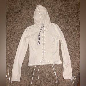 I Am Gia lace hoodie